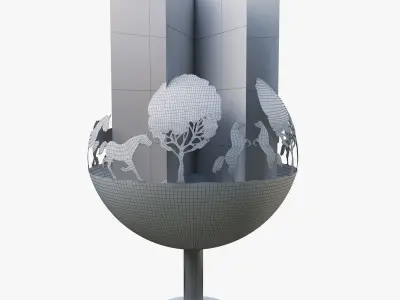 fireplace  hors 3D model