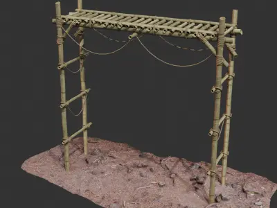 Bamboo Bridge 3D model