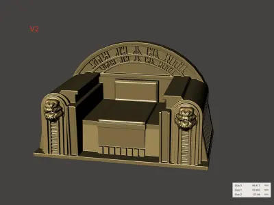 Star Wars Inspired Boba Fetts Jabba Palace Throne 3-75 Scale 3D print model