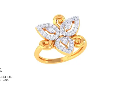 Women Ring  Render 3dm STL OBJ FBX Details 3D print model 202