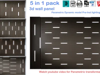 Decorative Wall Panel 3D wall panel 3d panel Free low-poly 3D model