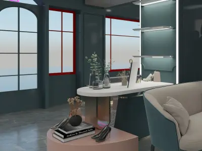 shoe Modern store 3D model