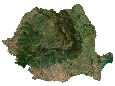 Romania Terrain 3D Map 3D model
