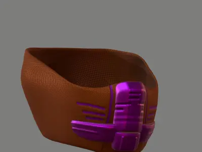 Gas mask helmet 3d model scifi Low-poly  Low-poly 3D model 222