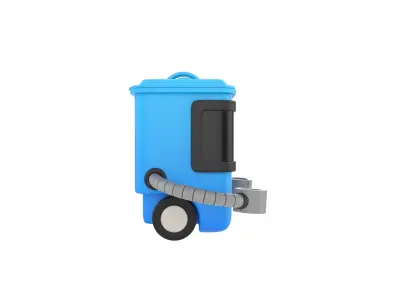 Character317 Trash Can Robot 3D model