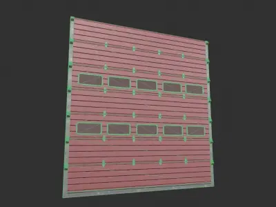 Garage Sliding Door Low-poly 3D model