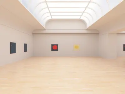 Art Museum Gallery Interior 24 Low-poly 3D model