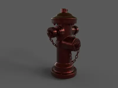 FireHydrant Free low-poly 3D model