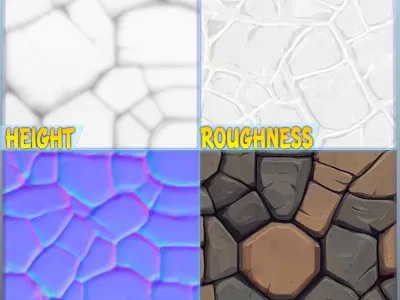 Stylized Stone Floor Seamless Texture Texture 17