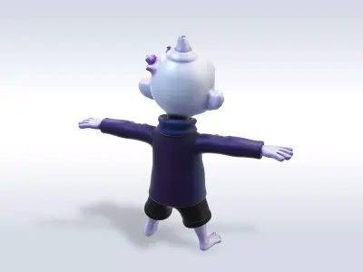 Cheerful Ghost Boy Character Halloween 3D model