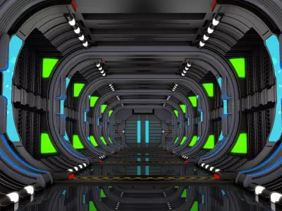 Sci Fi Corridor 3D model 96