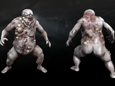 Fat mutant Low-poly 3D model