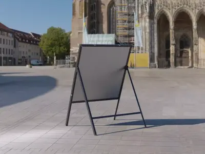 Speed Limit 10 Miles Square Road Sign Low-poly 3D model