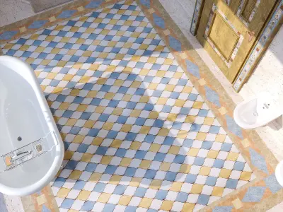 Bathroom in a Provance style 3D model