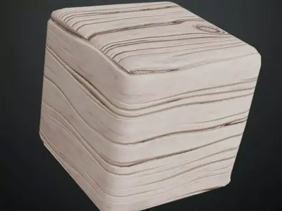 White Painted Knotted Pine Wood Grain PBR Texture