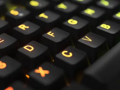 RGB Keyboard RAZER BLACKWIDOW V3 PRO 3D model