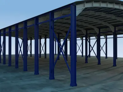 metal carport 3D model