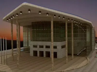 Congress Palace Low-poly 3D model