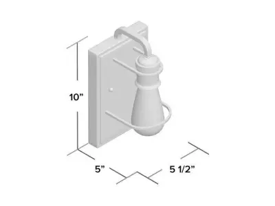 Cloutier Armed Sconce Free 3D model