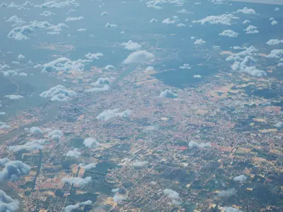 Phnom Penh Cambodia City Landscape 3D Model 3D model