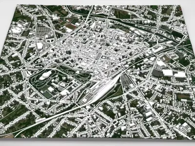 Cityscape Cambrai France 3D model