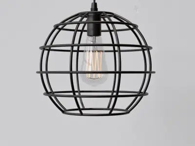 Cage Pendant Light 08 3D model