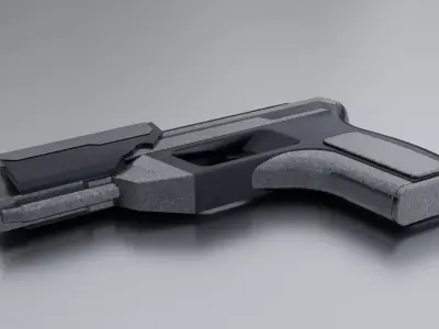 Sci-fi Gun 3D model 9