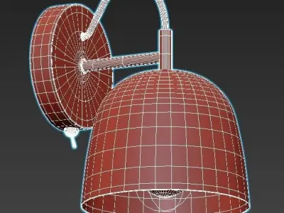 Lumion-Joseph-5 wall light with glass dome and copper finish 3D model