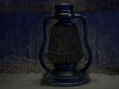 3D Old Lantern Low-poly 3D model