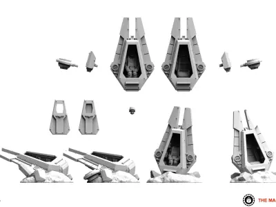 Universal Guard - Deep Strike Drop Pods 3D print model