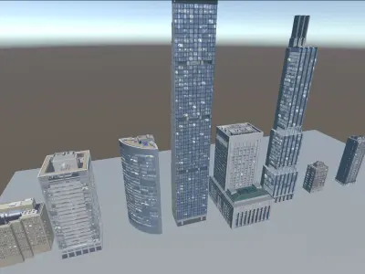 Polygon City Buildings Pack2 Low-poly 3D model