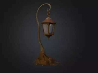 Rooted Lamp Low-poly 3D model