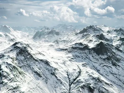 Mountain Summer and Winter Textures Low-poly 3D model