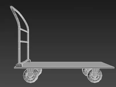 trolley hand truck Low-poly 3D model