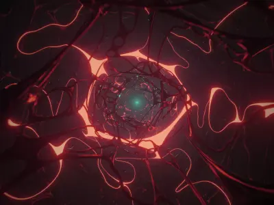 Cyberpunk sci-fi Tunnel VJ loop 3D model