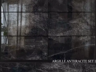 Decovita Argille Anthracite 600x1200 Set 1 3D model