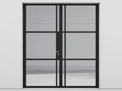Aluminium door 20 3D model