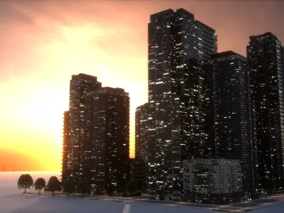 City Block Type B16 3D model