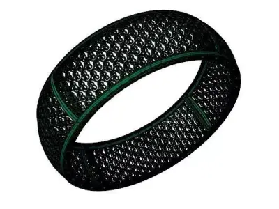 1302 Wide Filigree Bangle 61MM-24gm 3D print model