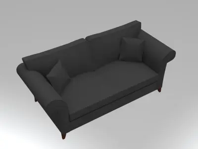 Couch sofa 3 seat architectural furniture  Low-poly 3D model