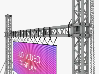 Led video wall truss 3D model