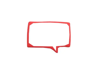 Speech Balloon v8 006 Low-poly 3D model