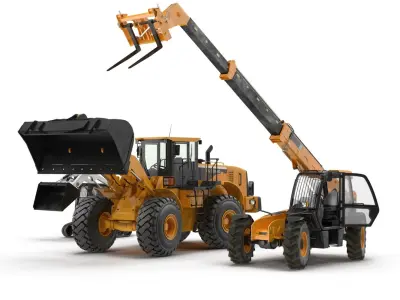  Construction Vehicles Rigged Collection 3D Models 
