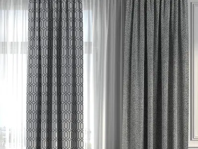 Curtain Set 282 3D model