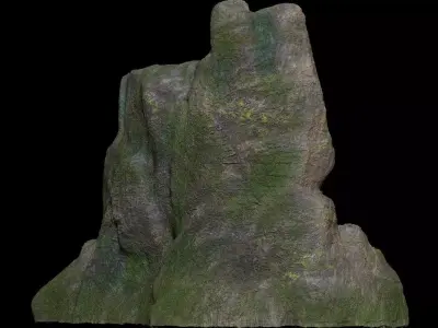 Rock Cliff V4 Low-poly 3D model