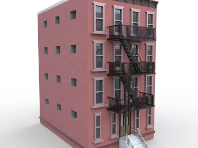 NYC Building 3 - PBR Low-poly 3D model