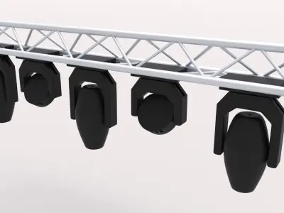 Truss with Moving Heads 3D model