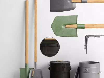 construction tools for exterior 3D model