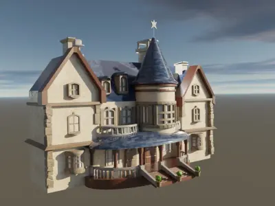 Cartoon Fantasy 4 Low-poly 3D model