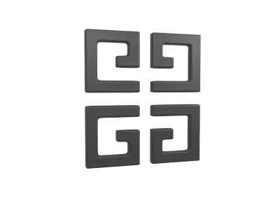 Givenchy Logo v1 001 Free low-poly 3D model